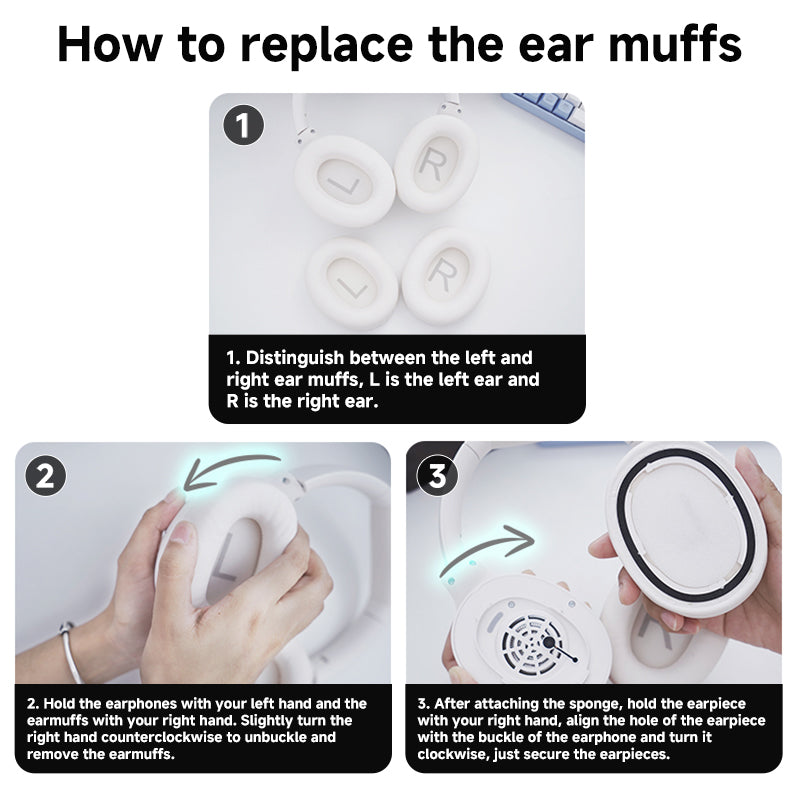 Qcy H3 Kopfhörer Ersatz-Ohrpolster