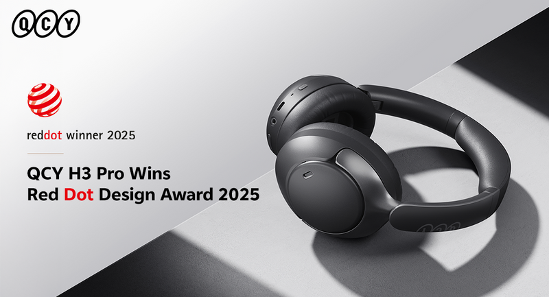 QCY H3 Pro gewinnt den Red Dot Design Award 2025 und setzt eine Reihe globaler Designauszeichnungen fort