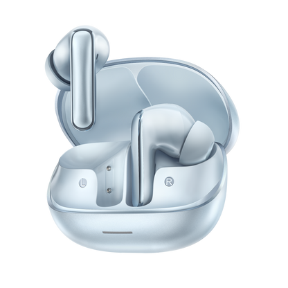 MeloBuds N65 – elegante kabellose Ohrhörer in Silber mit Ladecase.