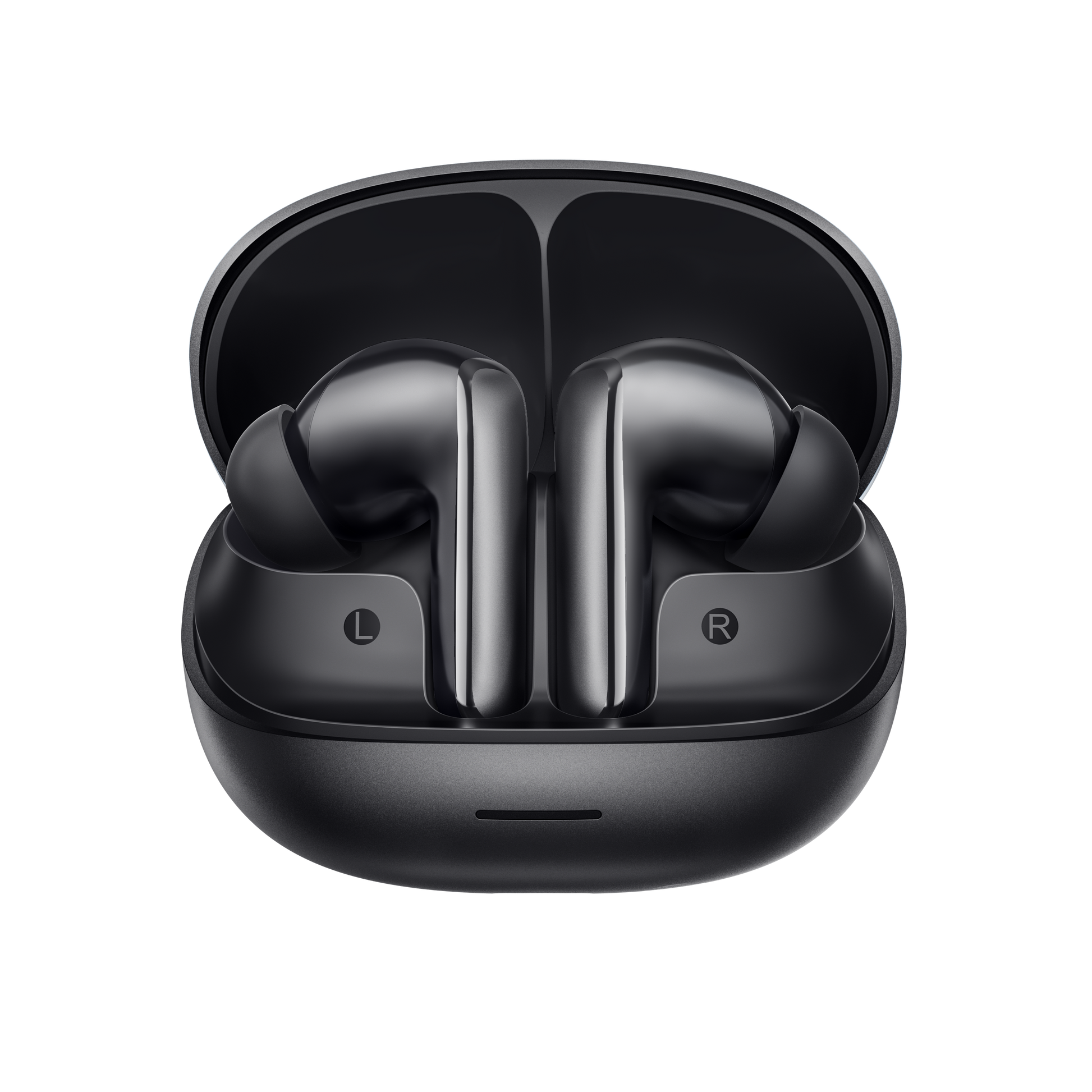 MeloBuds N65 – schwarze True-Wireless-Ohrhörer im Ladecase.
