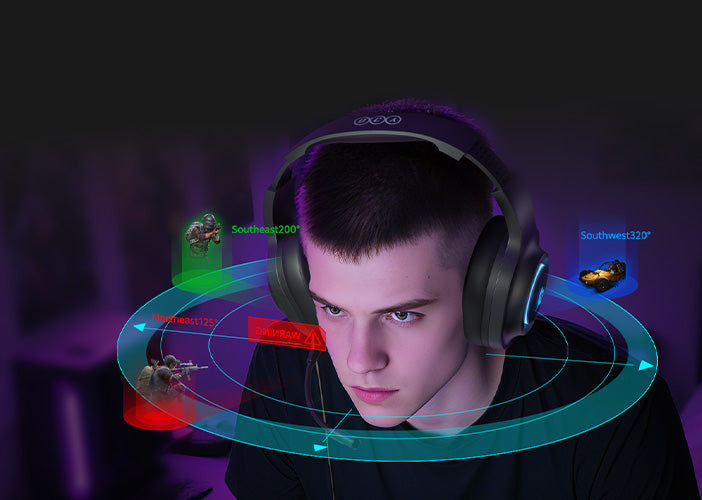 Gaming-Kopfhörer mit 360°-Sound für immersive Erlebnisse.