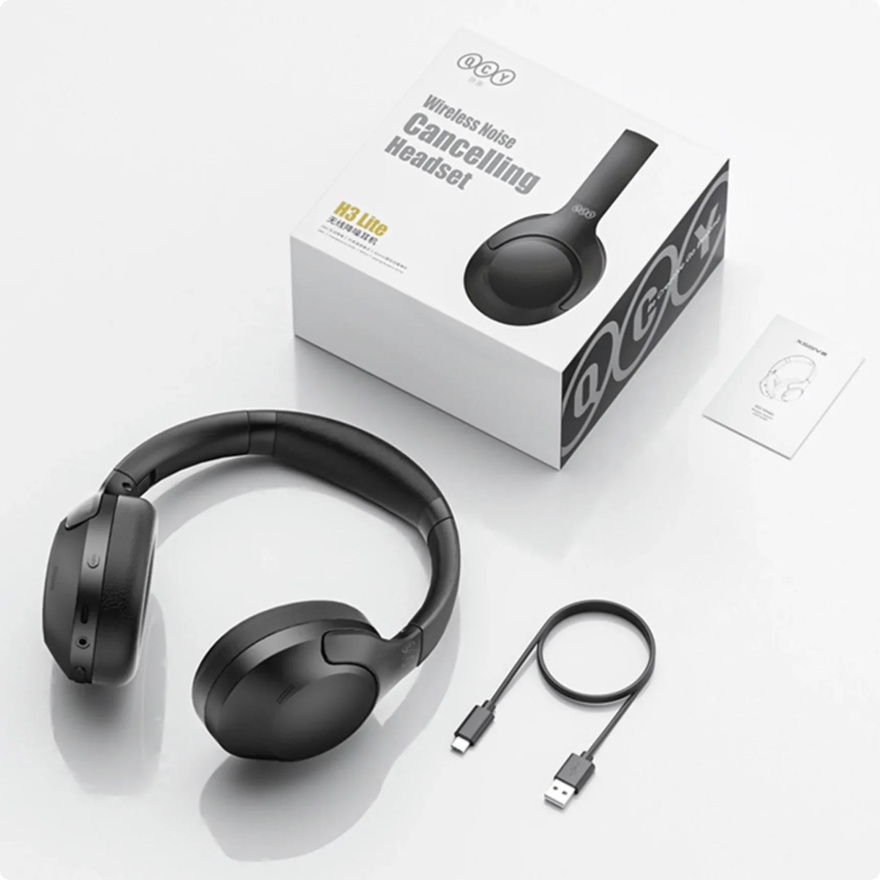QCY H3 Lite kabellose Kopfhörer mit Geräuschunterdrückung.