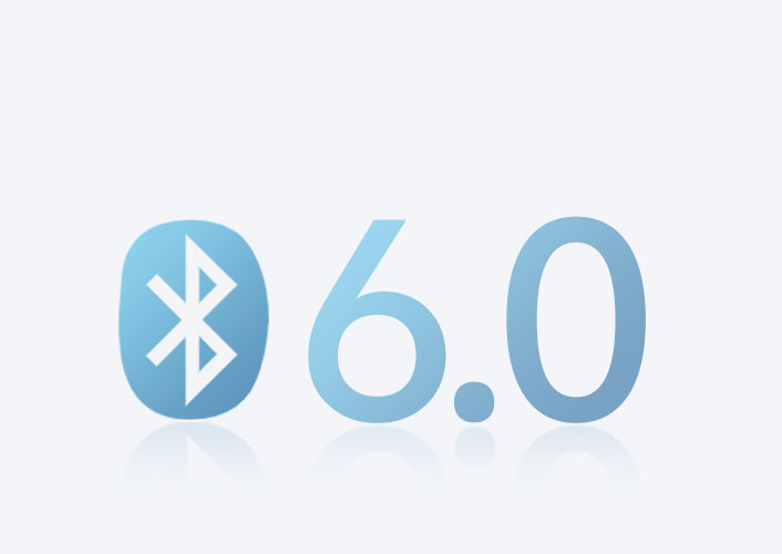 Bluetooth 6.0 Logo Symbol – Modernes Design mit Reflektion