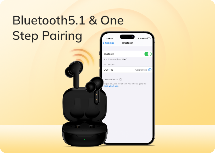 Bluetooth 5.1 Kopfhörer mit One-Step-Pairing und Ladecase