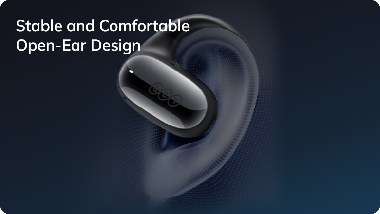 Stabiles und komfortables Open-Ear-In-Ear-Kopfhörer-Design.