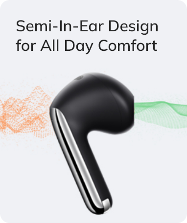 Schwarze Semi-In-Ear-Ohrhörer für ganztägigen Komfort.