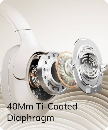 40mm titanbeschichtete Membran in hochwertigen Kopfhörern für klaren Sound.