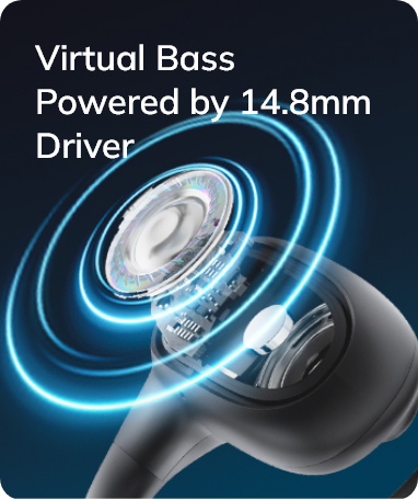 Ohrhörer mit Virtual Bass und 14,8-mm-Treiber für kraftvollen Sound.