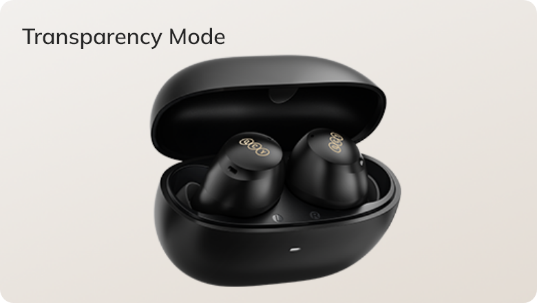 Oppo Earbuds in Ladecase mit Transparenzmodus