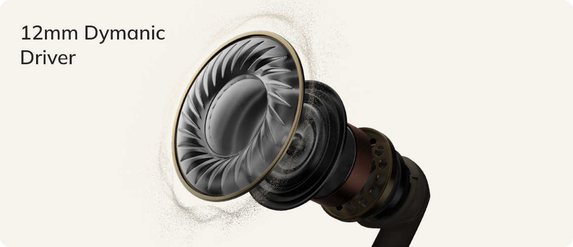 12mm Dynamik-Treiber für hochwertigen Sound.