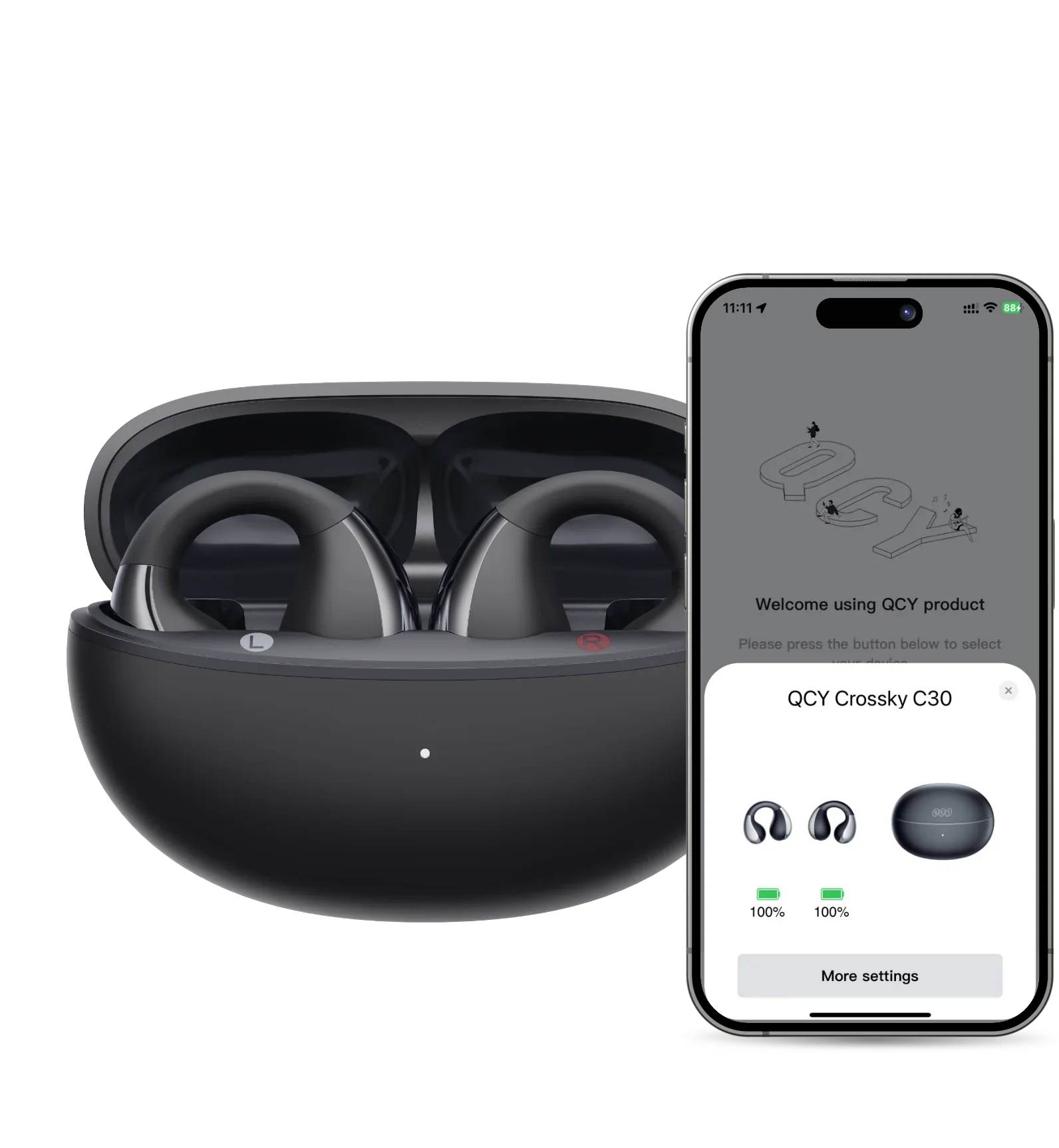 QCY Crossky C30 True Wireless Kopfhörer mit Ladebox