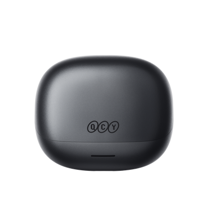 MeloBuds N65 – schwarze True-Wireless-Kopfhörer mit QCY-Ladecase.