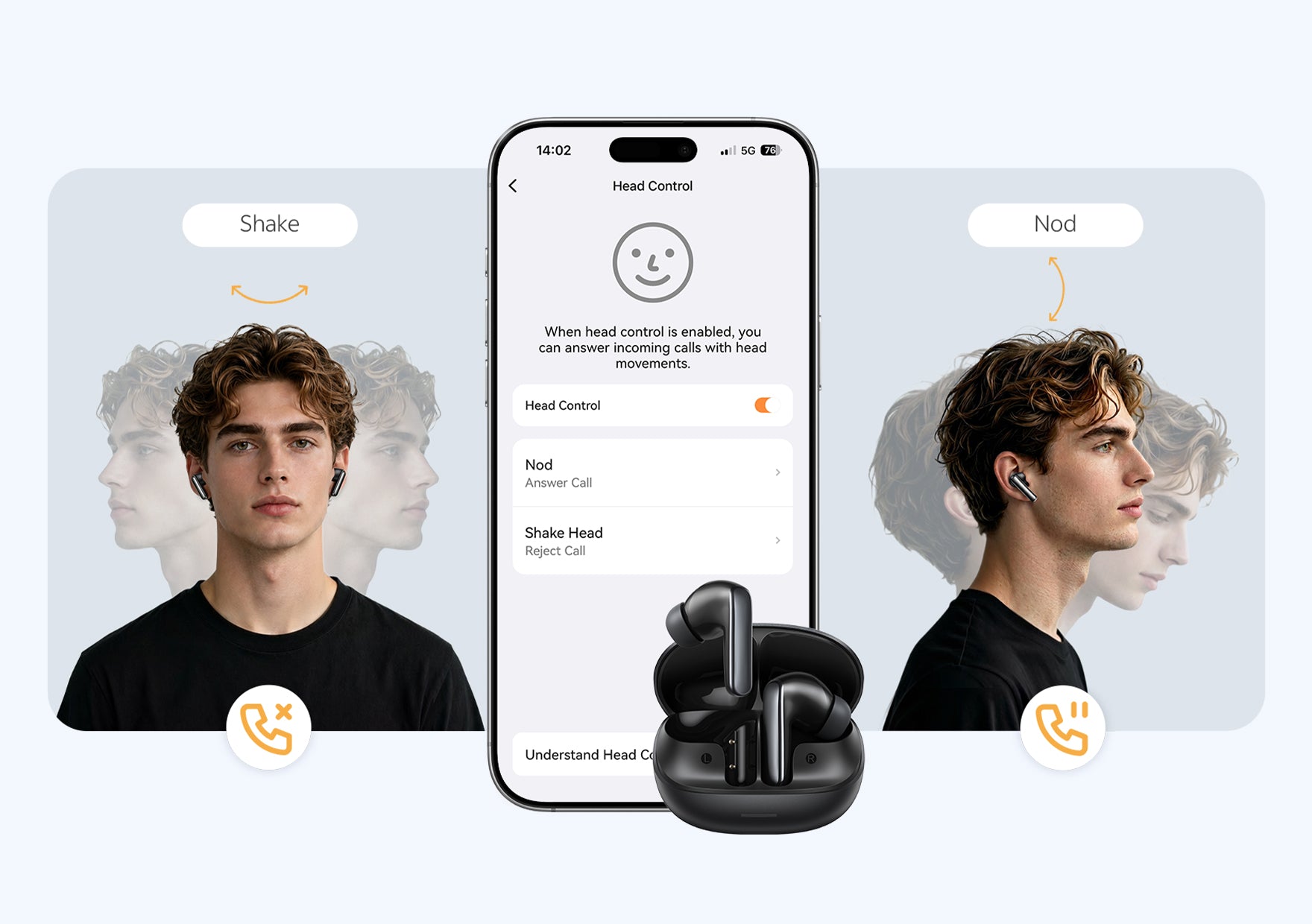 Head Control für AirPods Pro: Nicken zum Annehmen, Schütteln zum Ablehnen von Anrufen.