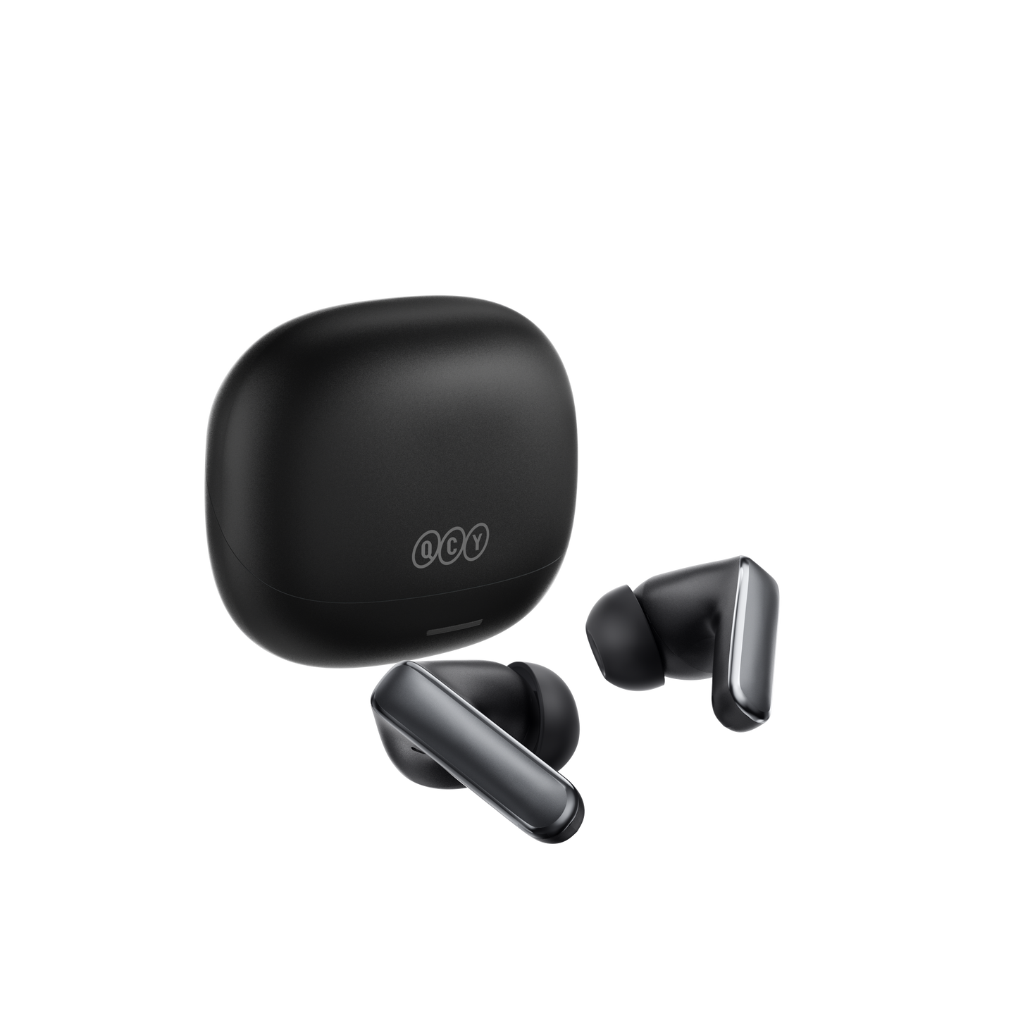 MeloBuds N65 – schwarze True-Wireless-Ohrhörer mit Ladeetui.