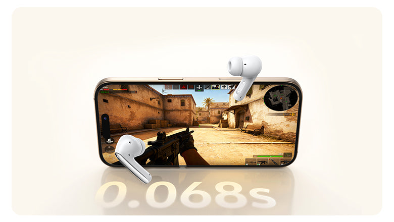 Wireless Earbuds mit niedriger Latenz für mobile Gaming-Erlebnisse – 0,068 Sekunden Reaktionszeit