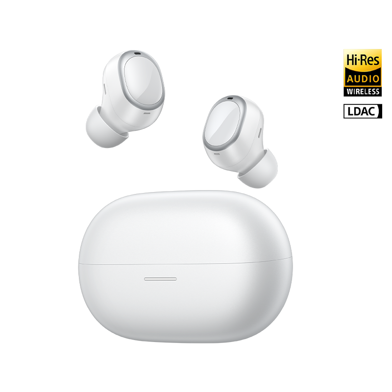 QCY MeloBuds A30 True Wireless Kopfhörer mit Hi-Res Audio und LDAC Technologie, weiß, im Ladeetui